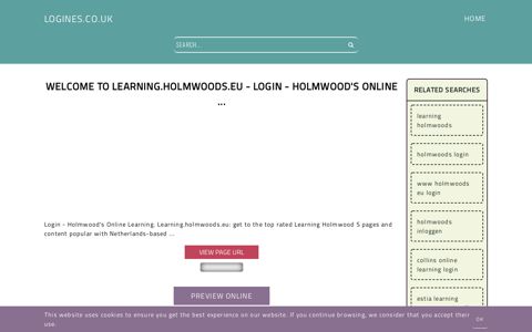 Welcome to Learning.holmwoods.eu - Login - Holmwood's Online ...