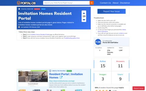 Invitation Homes Resident Portal