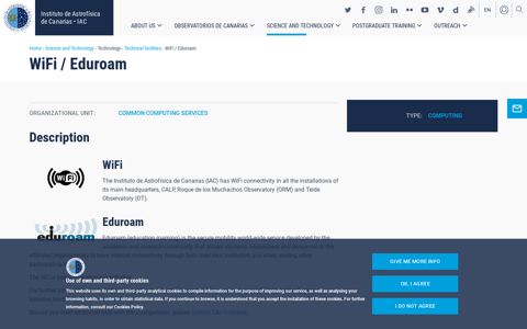 WiFi / Eduroam | Instituto de Astrofísica de Canarias • IAC