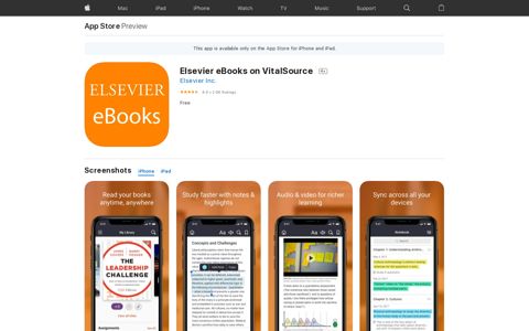 ‎Elsevier eBooks on VitalSource on the App Store