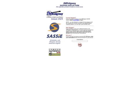 shopper sign up form - SASSIE Mystery Shopping Systems