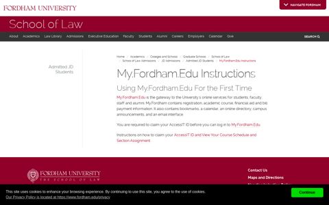 Using My.Fordham.Edu For the First Time | My.Fordham.Edu ...