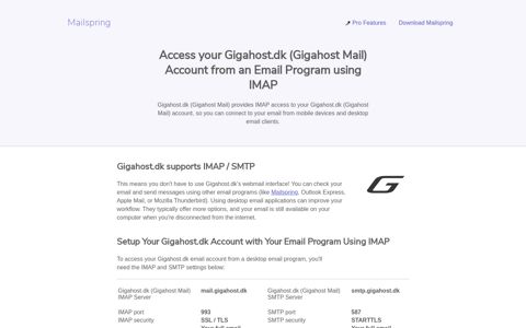 How to access your Gigahost.dk (Gigahost Mail) email ...