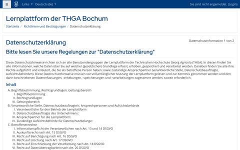 Richtlinien und Bestätigungen - Lernplattform der THGA ...