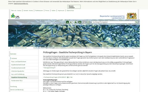 Prüfungsfragen - Staatliche Fischerprüfung in Bayern - LfL