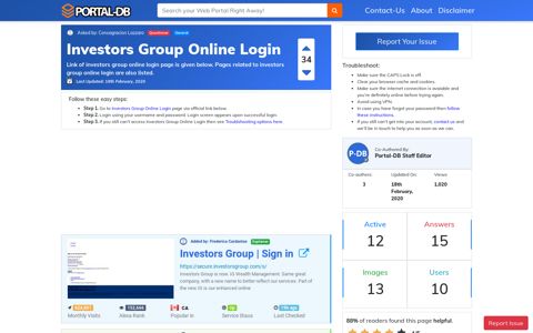 Investors Group Online Login - Portal-DB.live