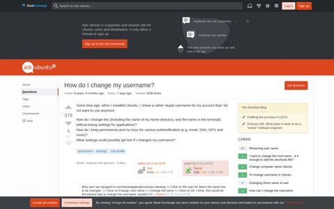 permissions - How do I change my username? - Ask Ubuntu