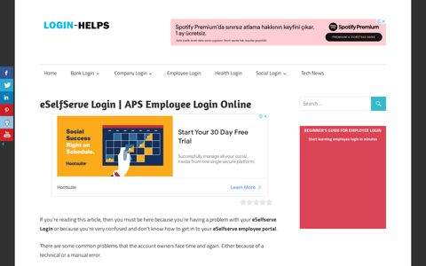 eSelfServe Login | APS Employee Login Online - LOGIN HELPS