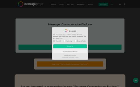 Login | Login to the MessengerPeople platforms here