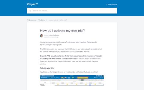 How do I activate my free trial? | Elegantt Help