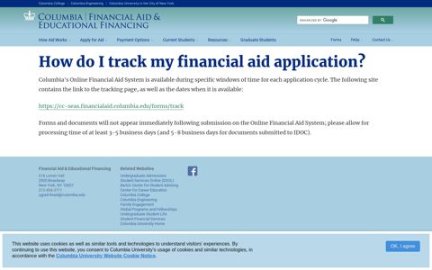 How do I track my financial aid application? | Columbia ...