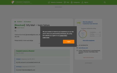 [Resolved] Sify Mail — login failure, Page 11