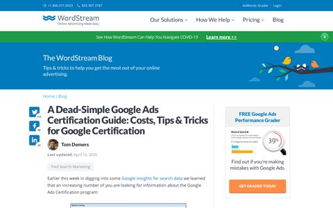 A Dead-Simple Google AdWords Certification Guide: Costs ...