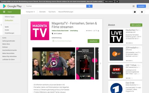 MagentaTV - Fernsehen, Serien & Filme streamen – Apps bei ...