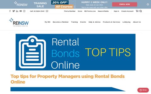 Rental Bonds Online Top Tips - reinsw