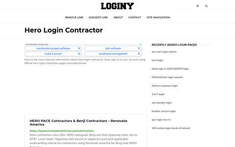 Hero Login Contractor ✔️ One Click Login - loginy.co.uk