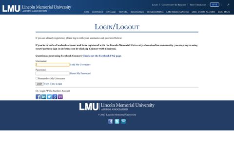 Lincoln Memorial University - Login