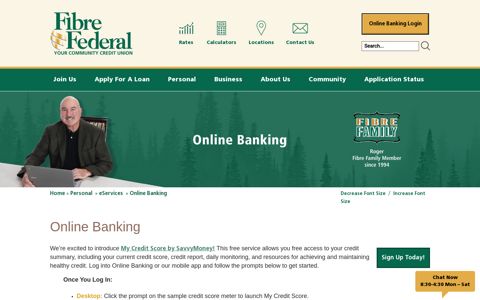 Online Banking and eServices | Fibre Federal CU