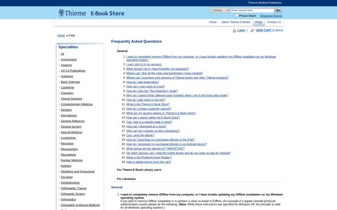 FAQs - Thieme eBooks - Thieme Medical Publishers