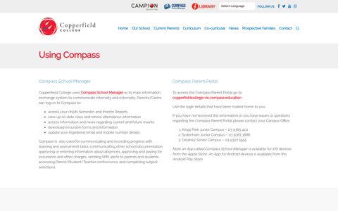 Using Compass | Copperfield College