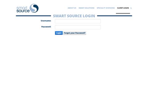 Smart Source > Client Login > Client Login - Smart Source LLC