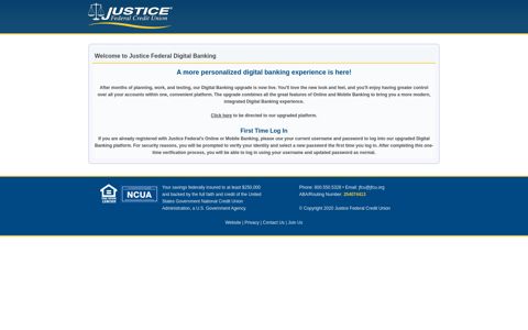 Justice FCU Online Banking