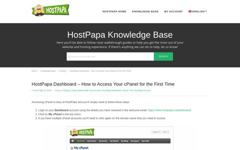 How to Access Your cPanel for the First Time - HostPapa