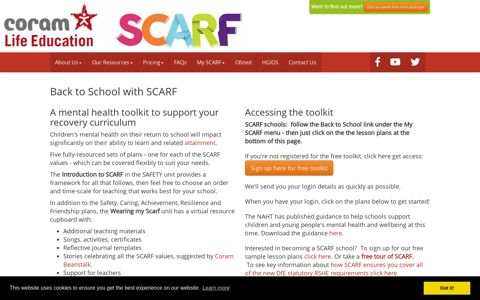 Back to School with SCARF - Coram Life Education