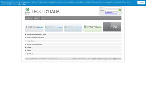 Online Login Leggi d'Italia