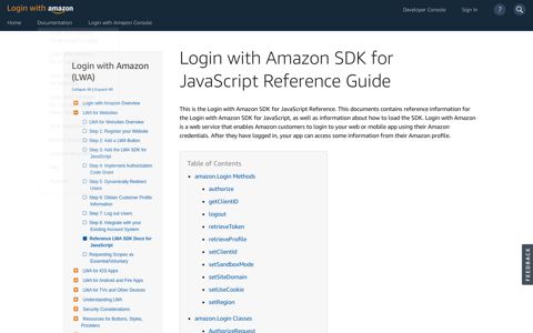 Login with Amazon SDK for JavaScript Reference Guide ...