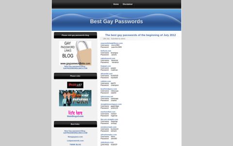 Best Gay Passwords » gay sites passwords