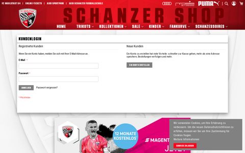 Kundenlogin - Schanzer Shop