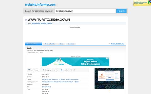 itufstxcindia.gov.in at Website Informer. Login. Visit Itufstxcindia.