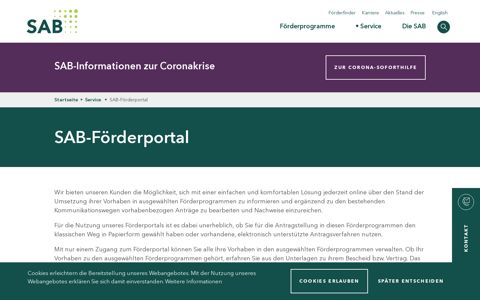 SAB-Förderportal - Sächsische AufbauBank