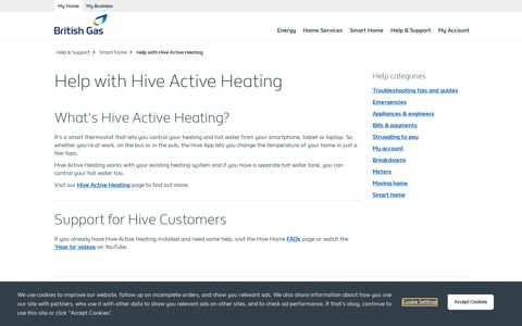 Help with Hive Active Heating - Smart home ... - British Gas