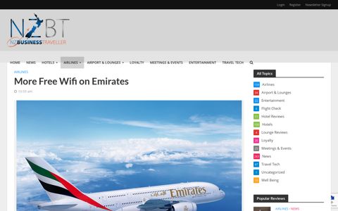 Emirates offers more Wifi to to it's customers at 40,000 feet