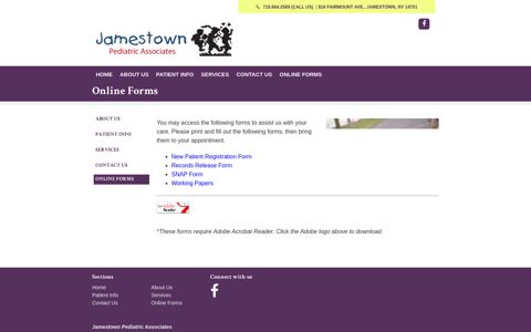 Online Forms | Jamestown Pediatric Associates | Jamestown ...