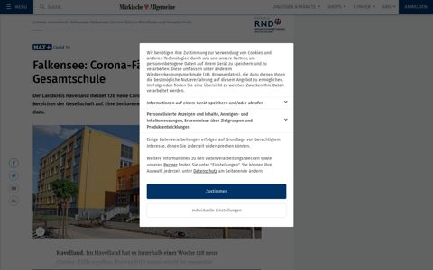 Falkensee: Corona-Fälle in Altersheim und Gesamtschule - MAZ
