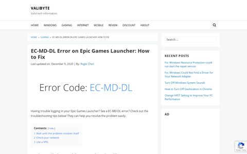 EC-MD-DL Error on Epic Games Launcher: How to Fix - Valibyte