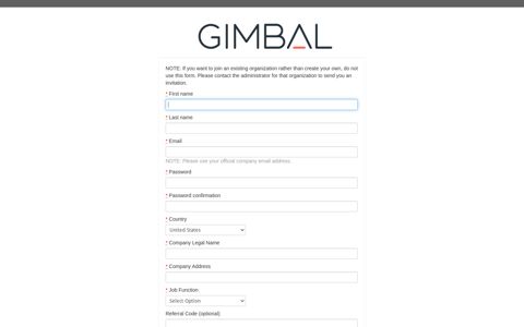 Register - Gimbal Manager