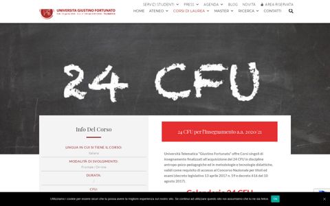 Corsi singoli 24 CFU - Università Telematica Giustino Fortunato