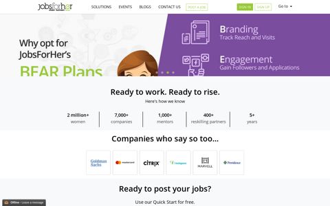 Recruitment Solutions | Online Jobs Listing Service | JobsForHer