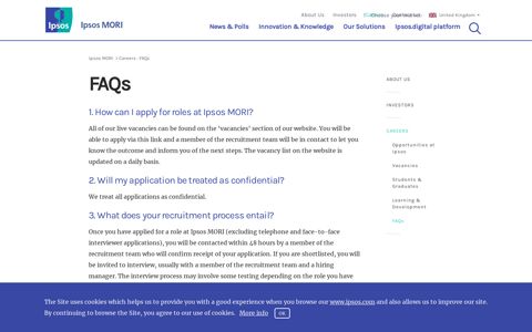 FAQs | Ipsos MORI