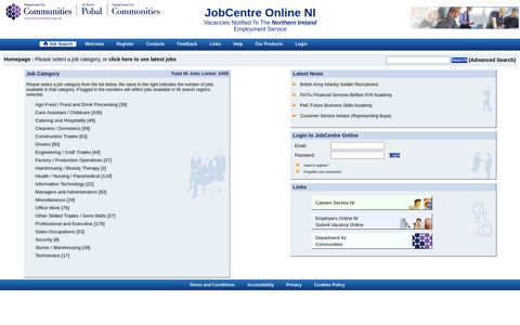 JobcentreOnline Homepage
