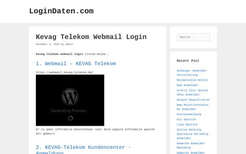 Kevag Telekom Webmail - Webmail - Kevag Telekom