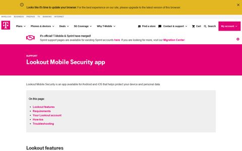 Lookout Mobile Security app | T-Mobile Support