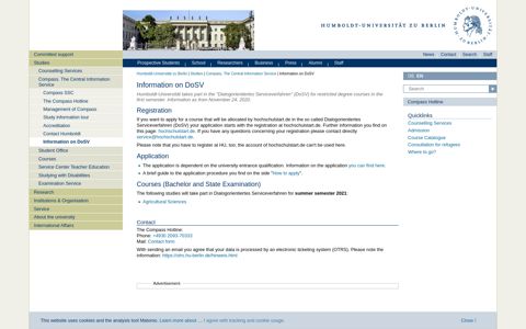 Information on DoSV — Humboldt-Universität zu Berlin