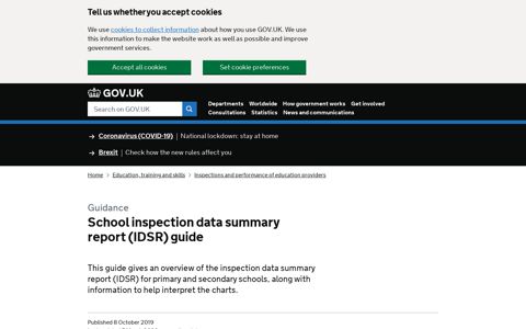 School inspection data summary report (IDSR) guide - GOV.UK