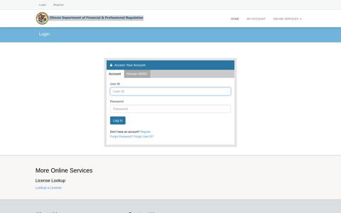 Login - IDFPR Online Services Portal