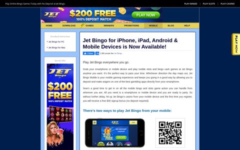 Jet Bingo Mobile – FREE $30 Bonus on first play!